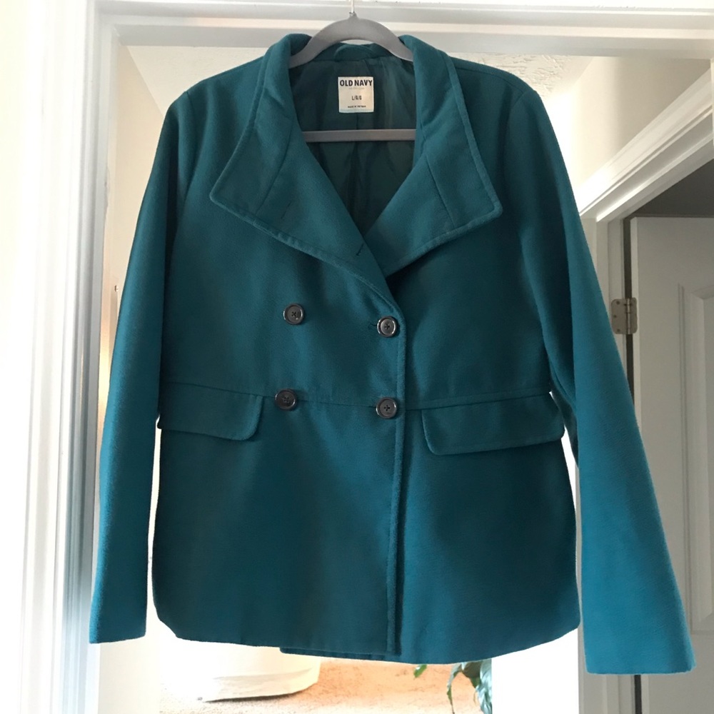 Old Navy Women’s Teal Pea Coat
